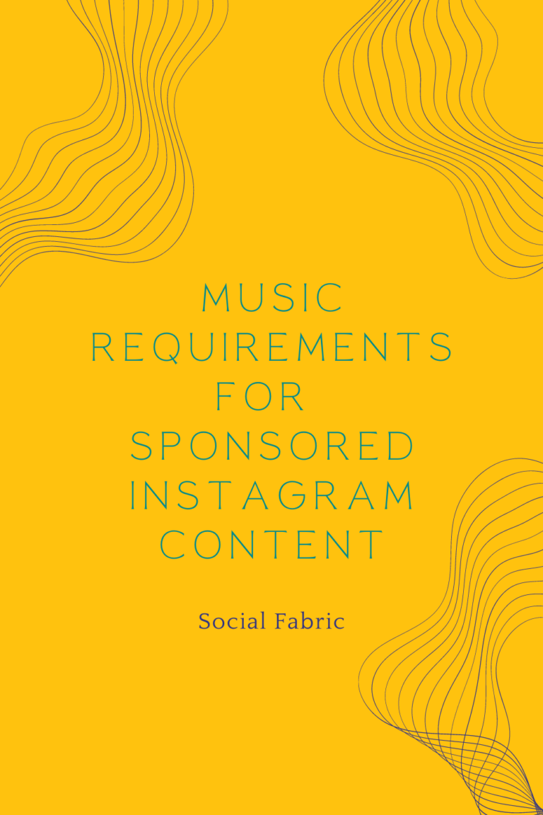Music Requirements For Sponsored Instagram Content